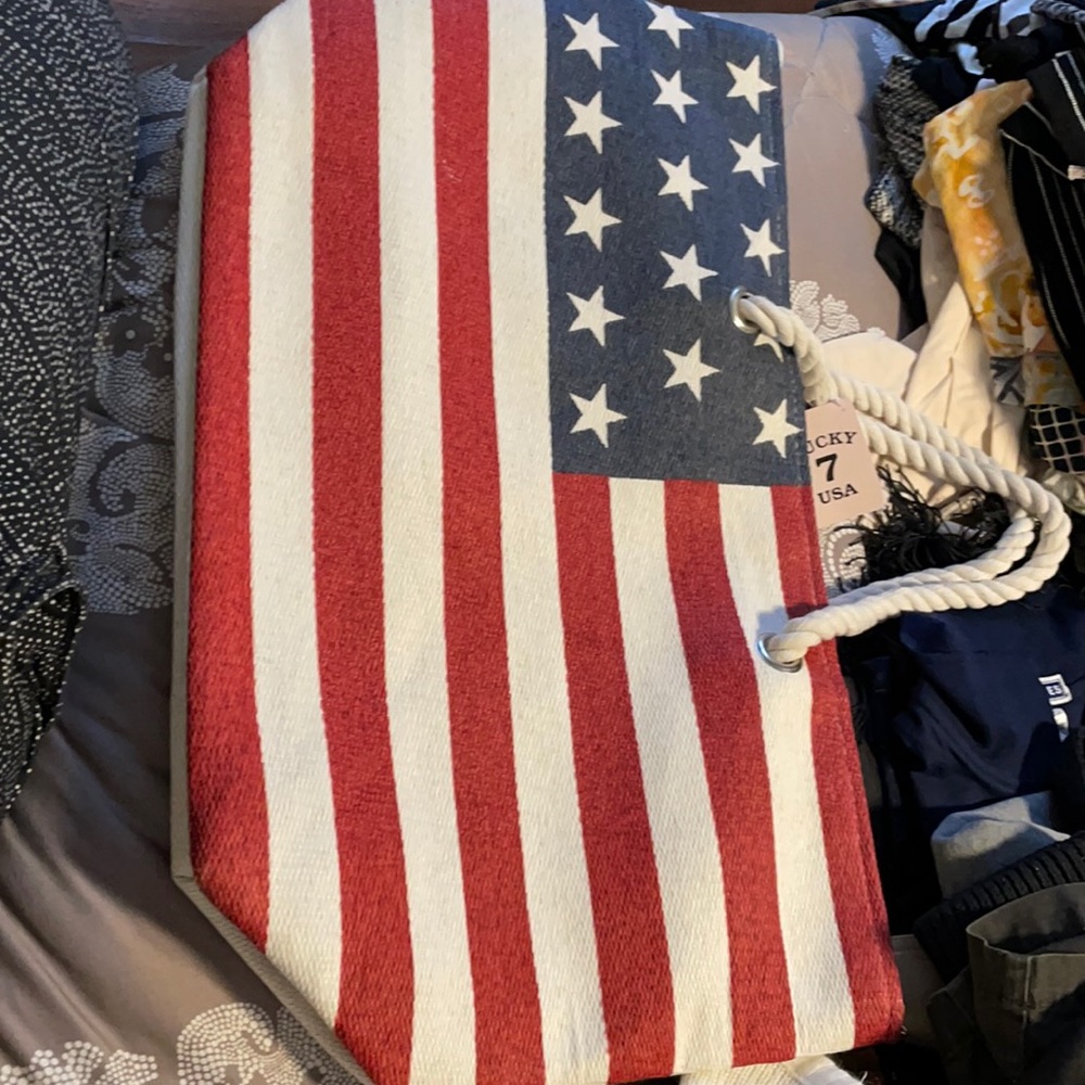 USA American flag beach bag, NWT